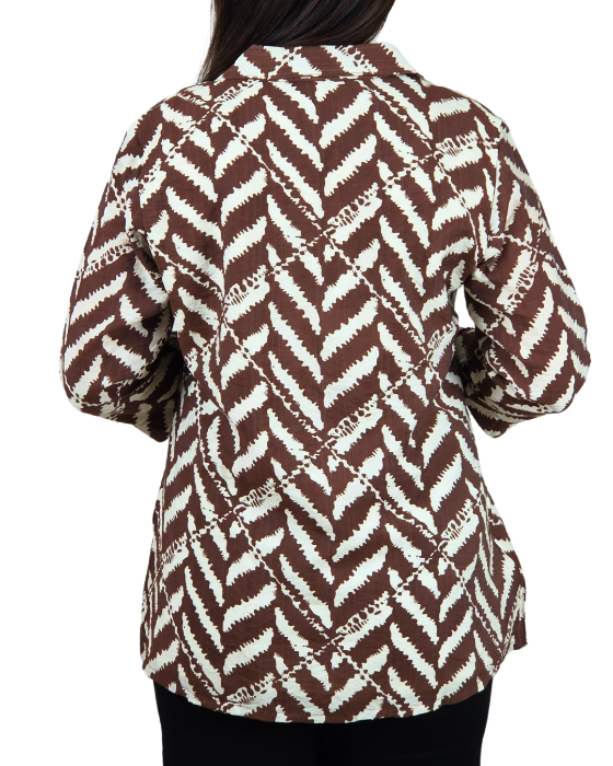 Chocolate_Brown_V_Neck_Kurti_Top_3 chocolate brown v neck top for women