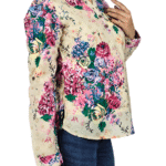 Cream Floral Print Top