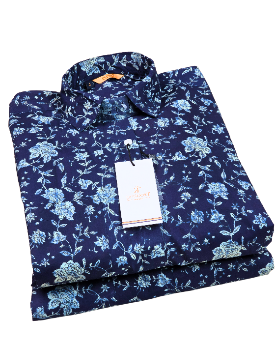 Dark_Blue_Jaipuri_Full_Sleeve_Printed_Shirt_2 Dark Blue Jaipuri Full Sleeve Printed Shirt