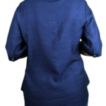 Dark Blue Rayon Slub Tunic Top
