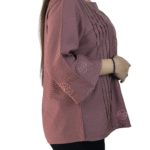 Dusty Rose Plain Embroided Top