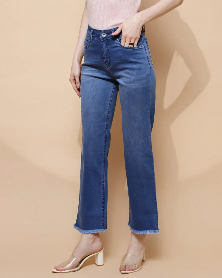 Blue Straight Relaxed Fit Jeans
