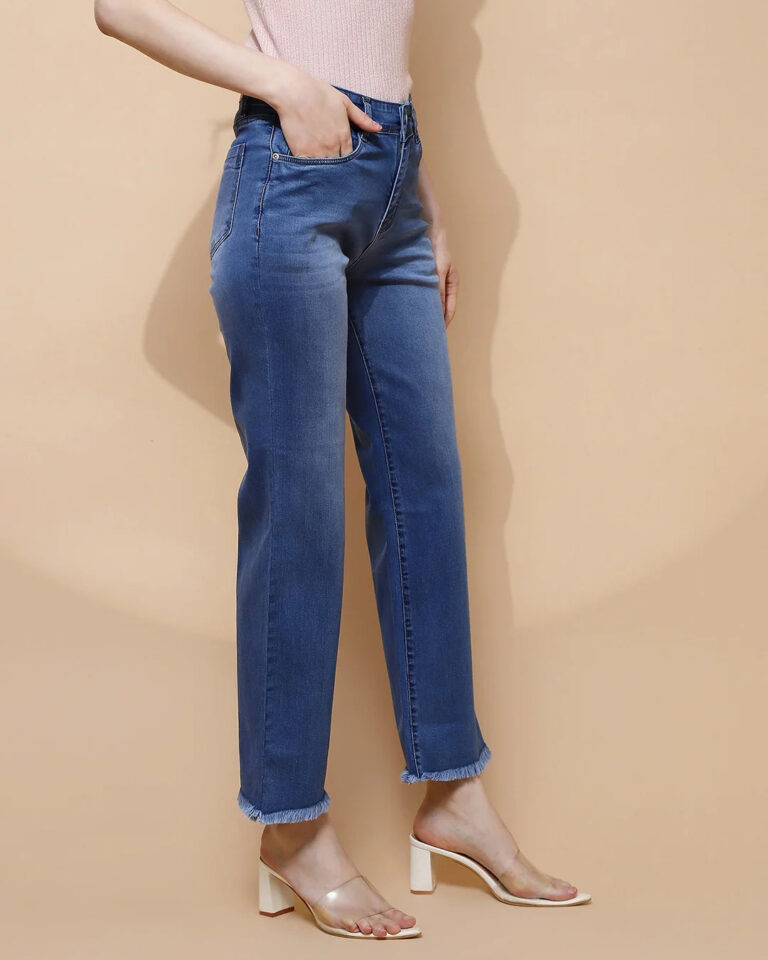 Blue Straight Relaxed Fit Jeans