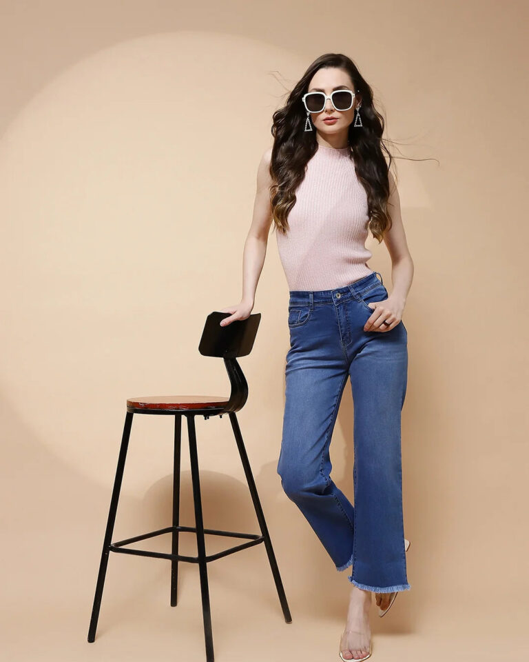 Blue Straight Relaxed Fit Jeans