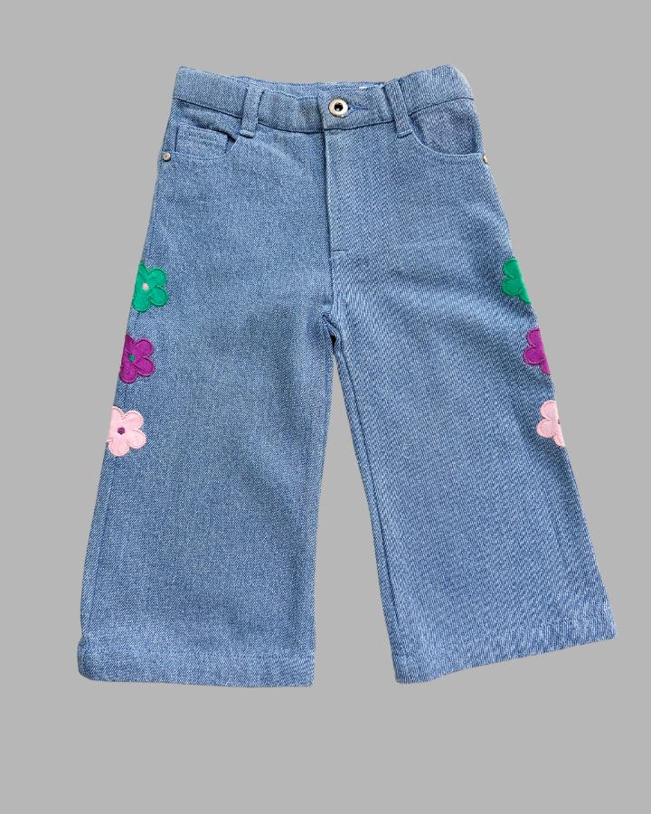 Girl's Denim Blue Pant