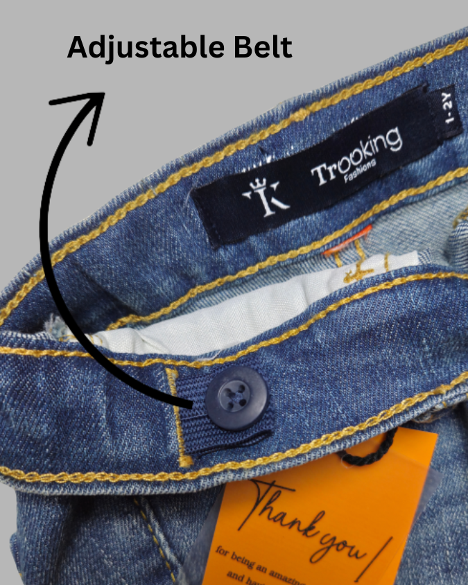 girls blue denim shorts_trooking fashions