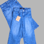 Girl's Front Pocket Blue Denim Jeans