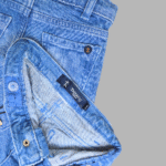 Girl's Front Pocket Blue Denim Jeans