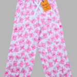 Girl's Pink Floral Elasticated Cotton Pants