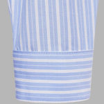 Girl's Sky Blue Striped Shirt Dress