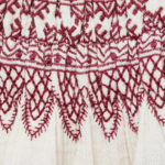 Girl's White With Maroon Embroidered Top