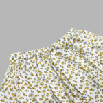 Girl's Yellow Floral Print Skirt With Divider