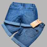 Girls Floral Embroidery Denim Shorts