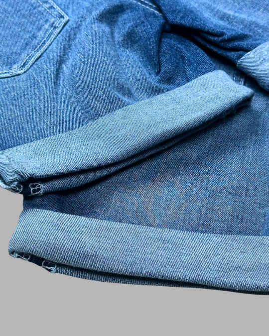 Girls Floral Embroidery Denim Shorts