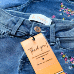 Girls Floral Embroidery Denim Shorts