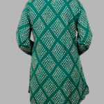 Green Angrakha Bandhani Print Kurti