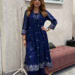 IMG_2872_1 Blue V Neck 2 Pcs Anarkali Kurta Set