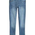 Light Blue Straight Leg Jeans
