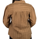 khakhi a-line collar top