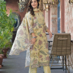 Lemon Yellow Linen 3 Pcs Suit