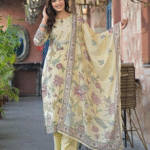 Lemon Yellow Linen 3 Pcs Suit