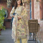 Lemon Yellow Linen 3 Pcs Suit