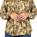 Light Brown Dye Pattern Top