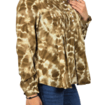Light Brown Dye Pattern Top