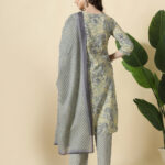 Light Green Straight Fit Suit Mirror Finished By Quasab