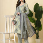 Light Green Straight Fit Suit Mirror Finished By Quasab