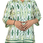 Light_and_Dark_Green_Geometric_Print_Top_2 Light and Dark Green Geometric Print Top