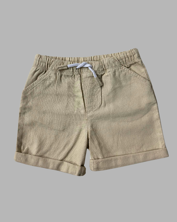 Linen Infant  Cream Shorts
