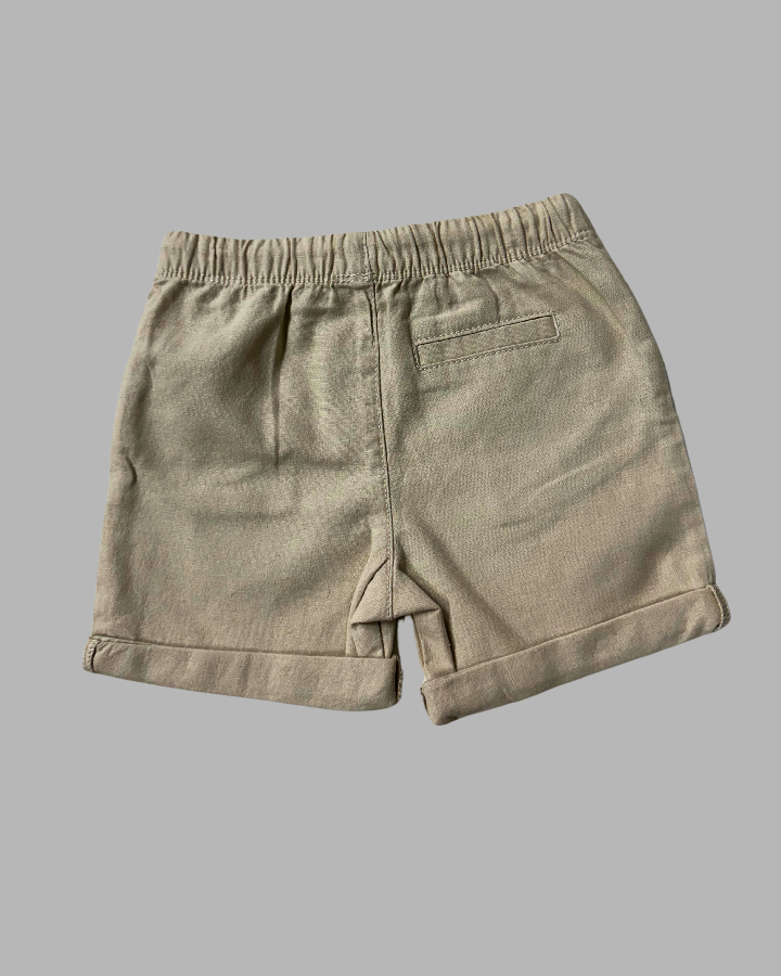 Linen Infant  Cream Shorts