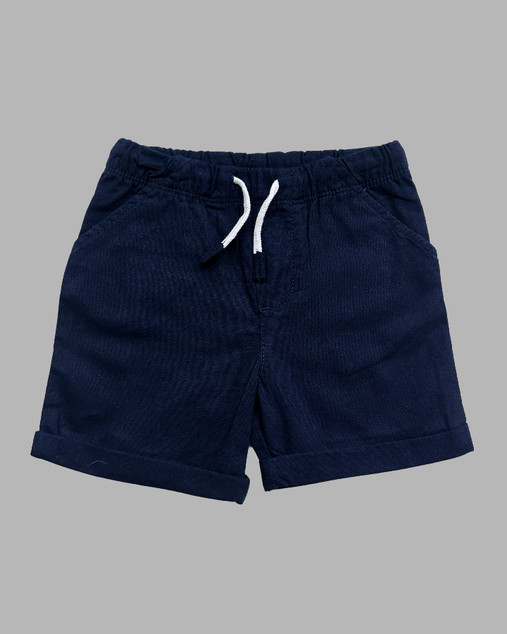 Linen Infant  Navy Blue Shorts
