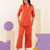 orange co-ord set 2 piece set