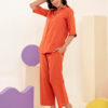 orange co-ord set 2 piece set