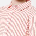 Boys's Peach Stripes Shirt