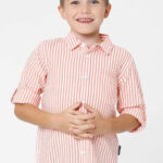 Boys's Peach Stripes Shirt