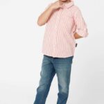 Boys's Peach Stripes Shirt