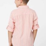Boys's Peach Stripes Shirt