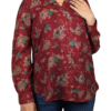 Maroon Floral Print Victoria Shirt With Spaghetti