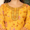 Mustard Yellow Floral Print 3 Pcs Suit