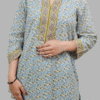 Pale Green Katha Handwork Kurti for women