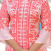 Peach Floral Print digital embroidered cord set for women