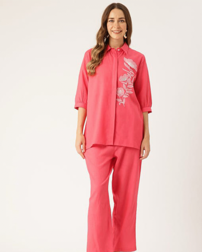 Peach_Glow_2Pcs_Co-orad_Set Peach Glow 2Pcs Co-ord Set