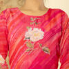 Pink Digital Print 3 Pcs Suit With Handwork