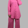 Pink Plain 2 Pcs Co-ord Set