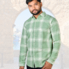 Premium OXFORD COTTON Mint Green Checked Shirt ( SF)