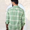 Premium OXFORD COTTON Mint Green Checked Shirt ( SF)