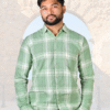 Premium OXFORD COTTON Mint Green Checked Shirt ( SF)